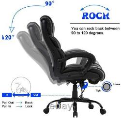 Office Chair 400lbs Heavy Duty Metal Base Ergonomic Massage Desk Chair