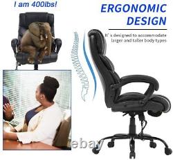 Office Chair 400lbs Heavy Duty Metal Base Ergonomic Massage Desk Chair
