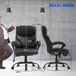 Office Chair 400lbs Heavy Duty Metal Base Ergonomic Massage Desk Chair