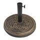 Round Heavy Duty Resin Patio Market Table Umbrella Base Stand Weight For Outdoor