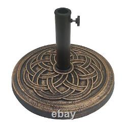 Round Heavy Duty Resin Patio Market Table Umbrella Base Stand Weight for Outdoor