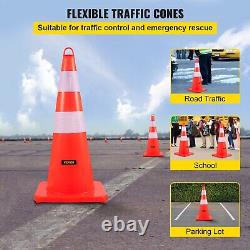 Safety Cones 18-36 High Visibility Orange Traffic Cones with Heavy-Duty Base