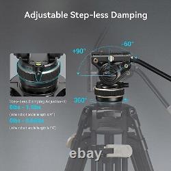 SmallRig DH10 Heavy Duty Tripod Fluid Video Head with Flat Base Load up to 22Ibs