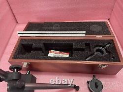 Starrett 659BZ Heavy-Duty Magnetic Base with25-181 Dial Indicator and Wood Case