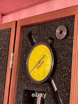 Starrett 659BZ Heavy-Duty Magnetic Base with25-181 Dial Indicator and Wood Case