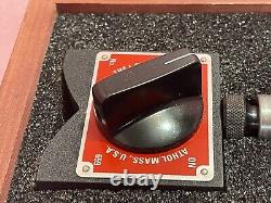 Starrett 659BZ Heavy-Duty Magnetic Base with25-181 Dial Indicator and Wood Case