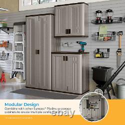 Suncast Heavy Duty Base Construction Storage Garage Organizer with Metal Reinfor