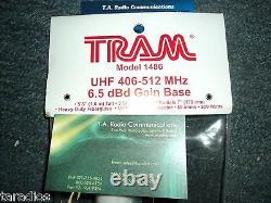 UHF Land Mobile BASE ANTENNA Heavy Duty Fiberglass 6.5db Gain Bracket Tram 1486