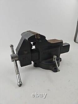 Vintage Heavy Duty Craftsman USA Vise 5 1/2 4 Bolt Swivel Base 51871 Nice