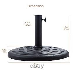 42 lb Support de base rond robuste pour parasol de table de marché extérieure, noir