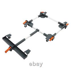 600 lb Base Mobile Réglable et Extension T Combo Base Mobile Robuste avec Roues