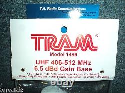 Antenne de Base Mobile Terrestre UHF Robuste en Fibre de Verre 6.5db Gain Support Tram 1486
