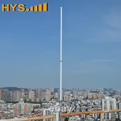 Antenne verticale de base en fibre de verre robuste HYS Dual Band 144/430 MHz blanc