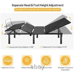 Base de lit électrique ergonomique réglable lourd avec inclinaison de tête et de pied