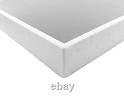 Base de lit en ressorts en boîte métallique de 5 pouces / Acier robuste avec couverture en tissu / Matelas