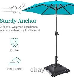 Base de parasol mobile roulante robuste remplissable de sable/eau pour patio et terrasse