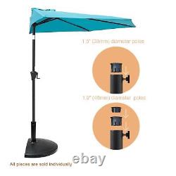 Base de stand lourd demi-rond de 33 lb pour parasol de table de marché extérieur