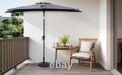 Base de stand lourd demi-rond de 33 lb pour parasol de table de marché extérieur