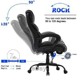 Chaise de bureau 400lbs Base métallique robuste Chaise de bureau ergonomique avec massage