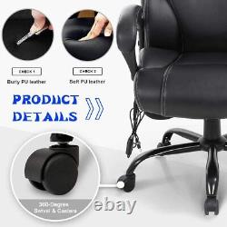Chaise de bureau 400lbs Base métallique robuste Chaise de bureau ergonomique avec massage