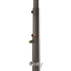 Kit de rideaux de tuyau robuste pour support de fond + base en acier métallique ajustable en hauteur