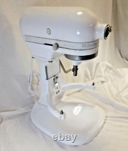 Kitchen Aid K5SSWW 325W Robot Pâtissier à Bras Relevable de 5 litres - Base uniquement