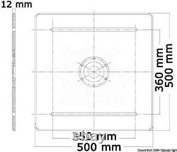 Socle de table en aluminium robuste Osculati avec base carrée et ressort à gaz