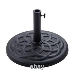 Support de base rond robuste de 31 lb pour table de marché extérieure de patio 31 lb noir