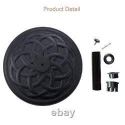 Support de base rond robuste de 31 lb pour table de marché extérieure de patio 31 lb noir