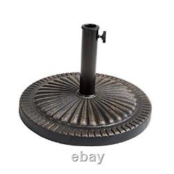 Support de base rond robuste de 40 lb pour table de marché extérieure de patio 40 lb noir