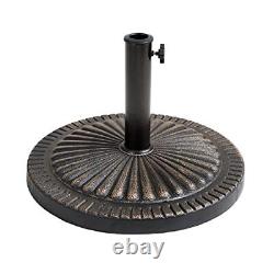 Support de base rond robuste de 40 lb pour table de marché extérieure de patio 40 lb noir