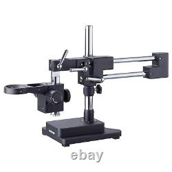 Support de bras double axe 3D robuste AmScope Heavy Duty à usages multiples avec base en acier moulé noir