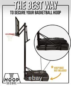 Taille standard, ancre de base pondérée noire et robuste pour les paniers de basketball.