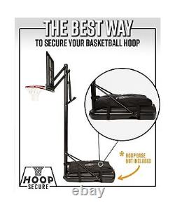 Taille standard, ancre de base pondérée noire robuste pour paniers de basketball.